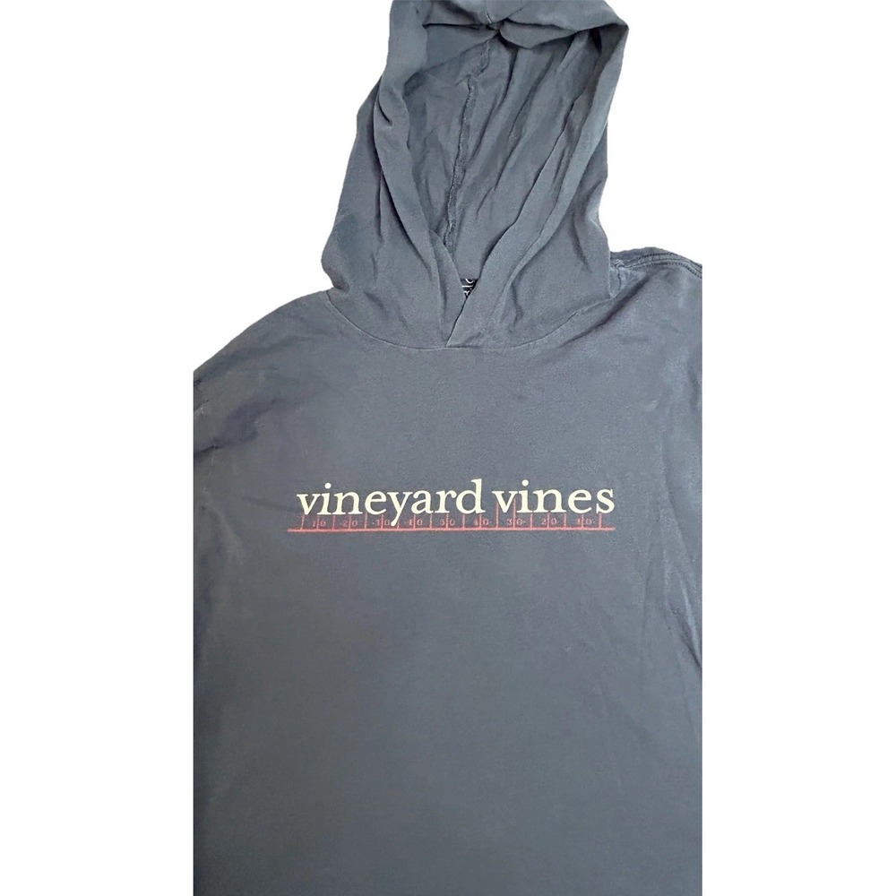 Vineyard Vines Long Sleeve Hoodie Shirt Womens S Navy Blue Whale (258)